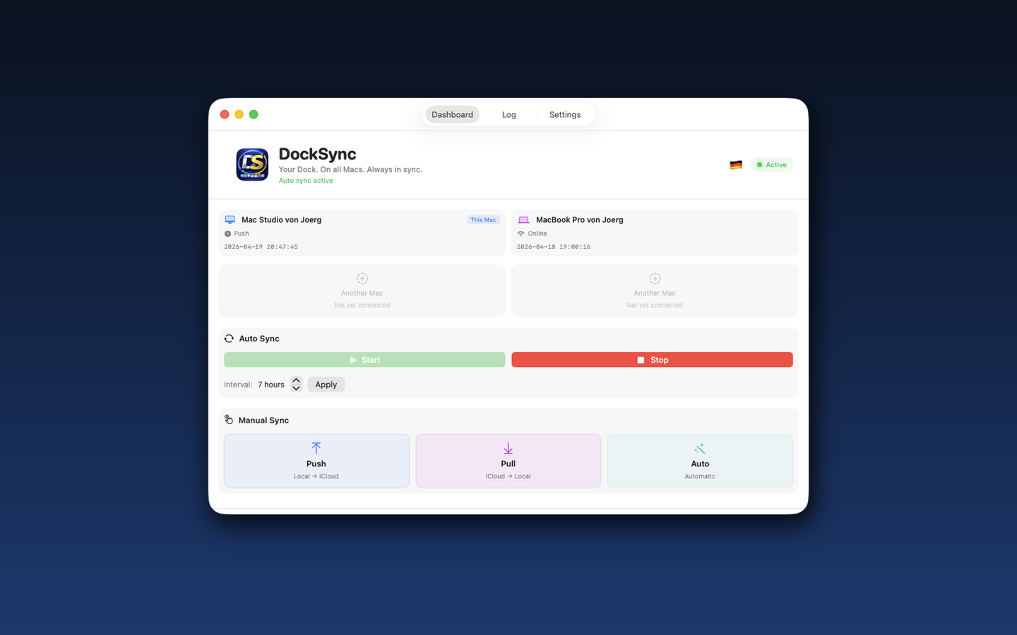 DockSync Dashboard
